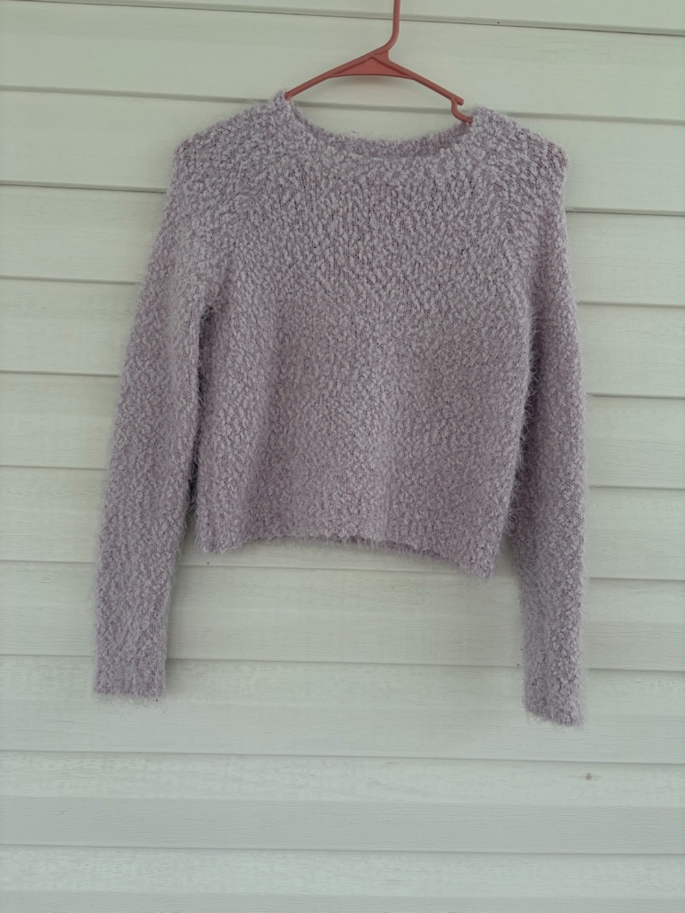 ✨ 3 for $15 Bundle Deal ✨ Freshman Lilac Textured Crew Neck Sweater